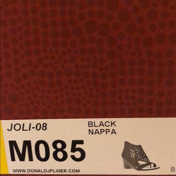 Donald Pliner Black Jolie Woven Napa Leather Wedge - Picture 6 of 8